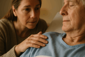 main sur l’épaule en fin de vie — euthanasie et progrès médical